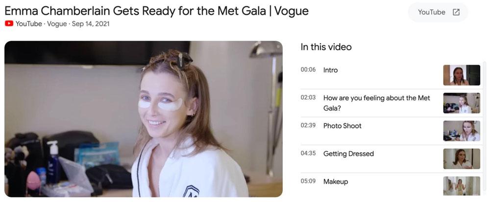 Emma Chamberlain Gets Ready for the Met Gala