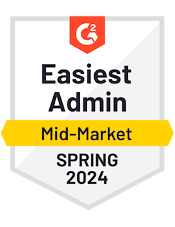 Logo - G2: Easiest Admin Mid-Market (Spring 2024)