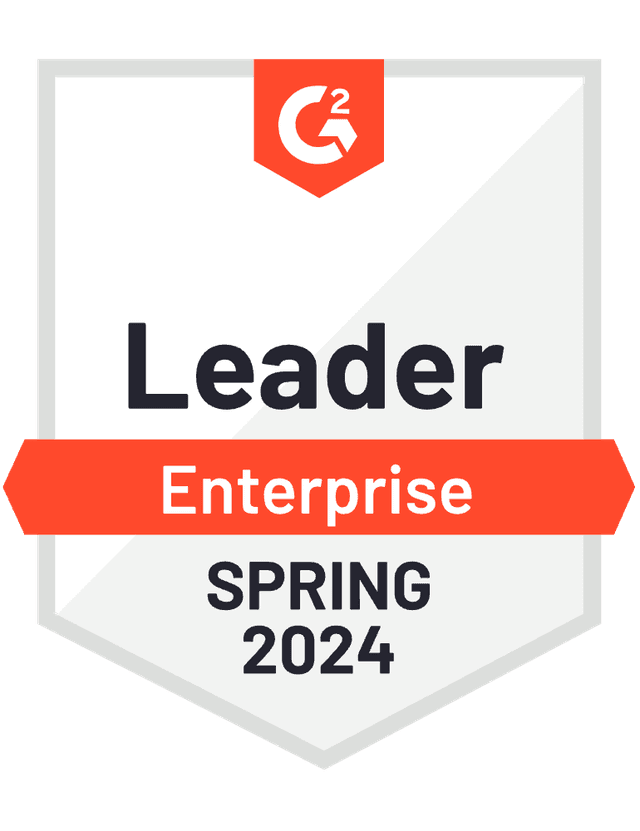 G2 Badge: Leader Enterprise Spring 2024